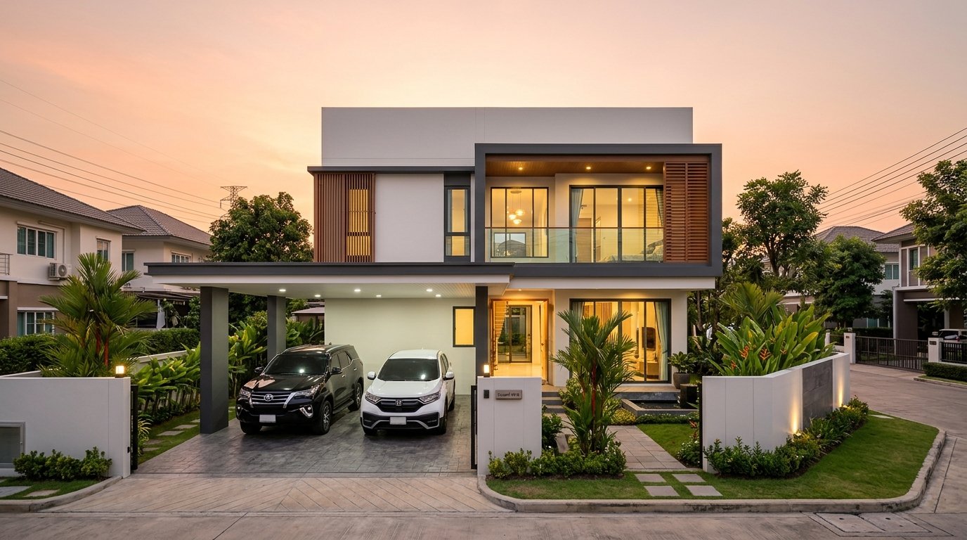 สีทาบ้านภายนอก สีไหนสวย ทนแดดไม่ซีด? สูตรจับคู่สีทาภายนอก 70-20-10 และวิธีเลือกสีรองพื้นปูนเก่าให้ติดทนนาน 15 ปี